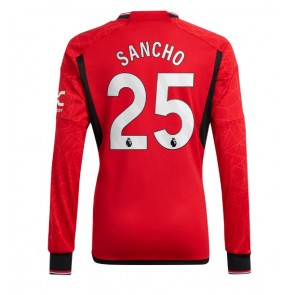 Manchester United Jadon Sancho #25 Hjemmebanetrøje 2023-24 Lange ærmer